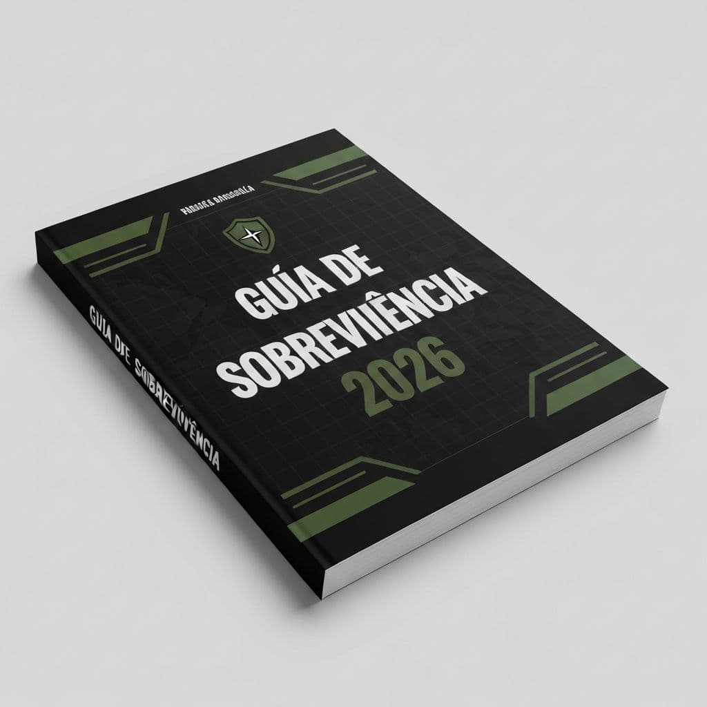 Mockup do ebook Guia de Sobrevivência 2026